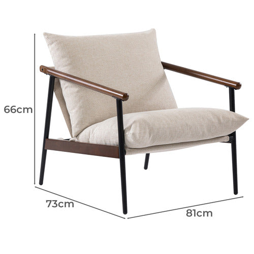 STUDIO HOME PRIMROSE RUBBERWOOD ACCENT CHAIR