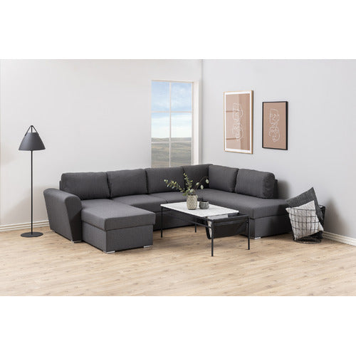 INNOVA STUDIO PRINCE MARBLE COFFEE TABLE WITH MAGAZINE RACK