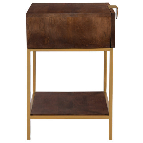 PRIYA MANGO WOOD BEDSIDE TABLE