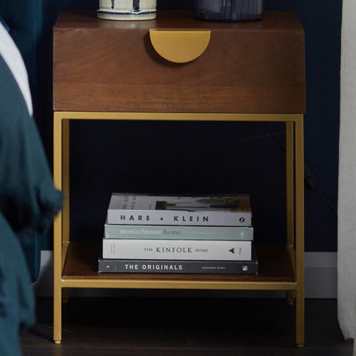 PRIYA MANGO WOOD BEDSIDE TABLE