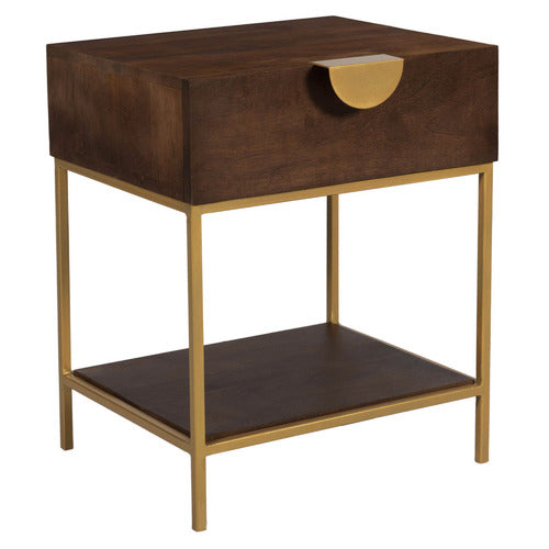 PRIYA MANGO WOOD BEDSIDE TABLE