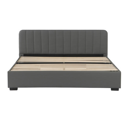 AROYA HOME QUINCY FAUX LEATHER BED WITH DRAWERS