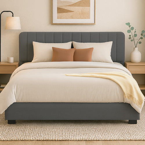 AROYA HOME QUINCY FAUX LEATHER BED WITH DRAWERS