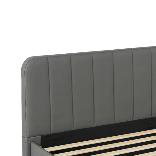 AROYA HOME QUINCY FAUX LEATHER BED WITH DRAWERS