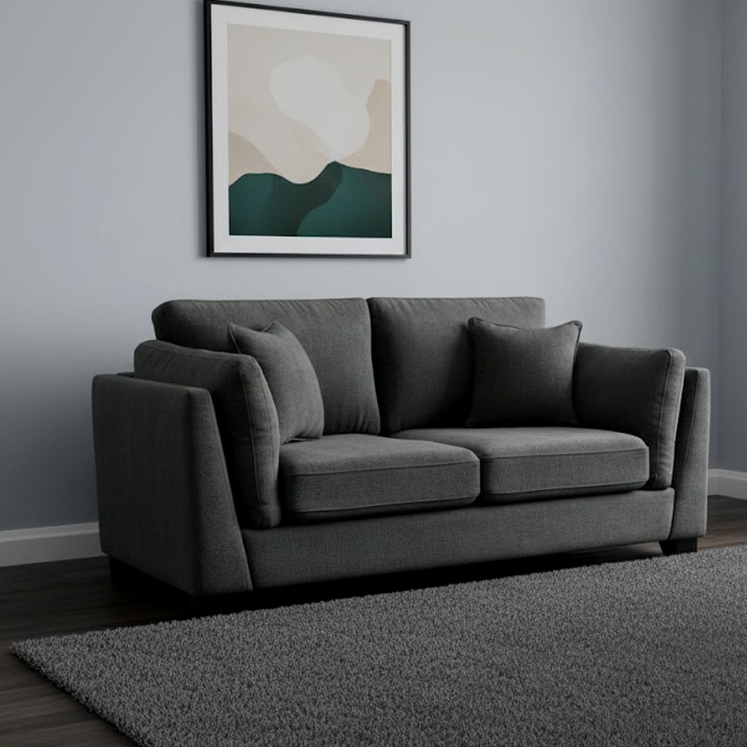 RAMI FABRIC 2 SEATER SOFA DARK GREEN