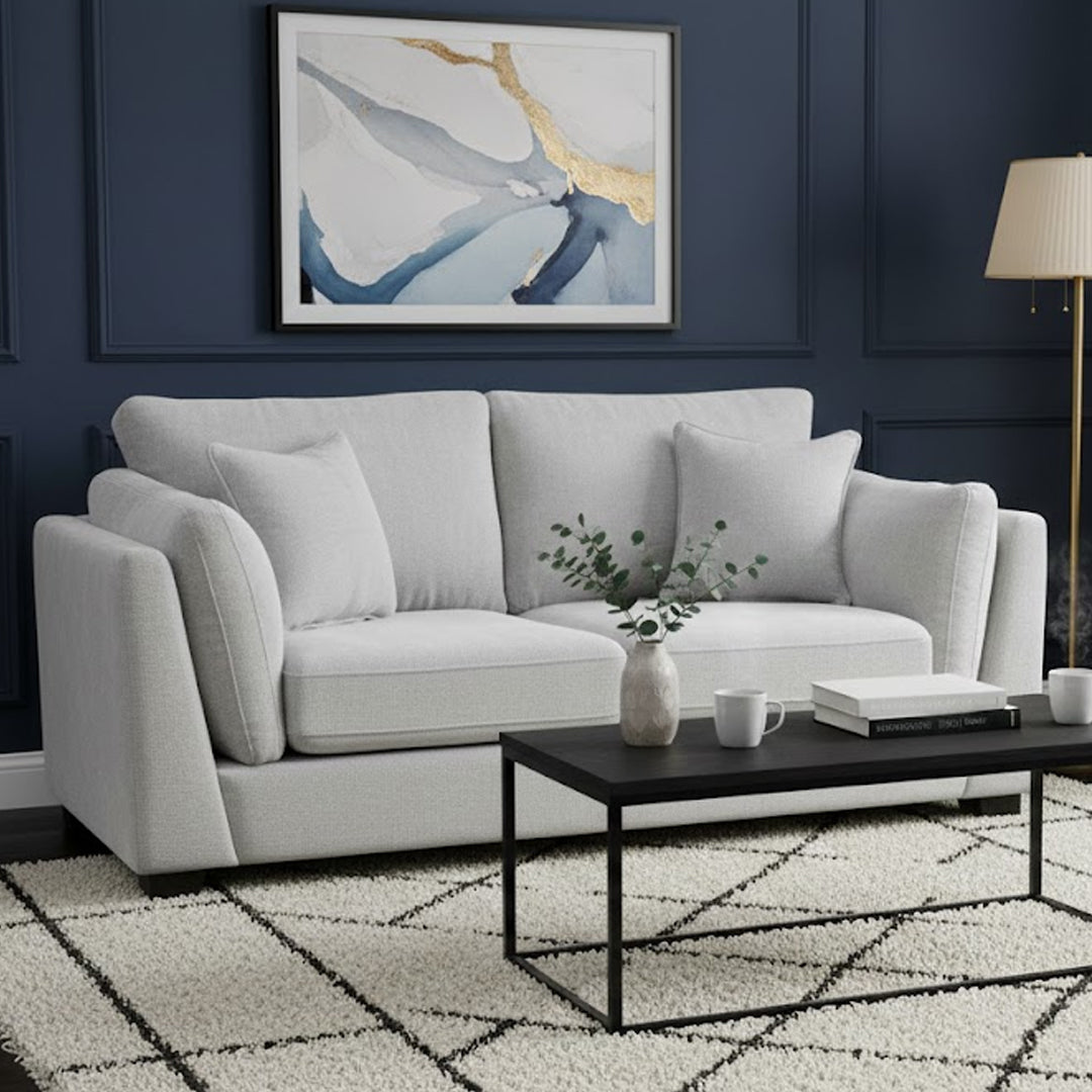 RAMI FABRIC 2 SEATER SOFA LIGHT GREY