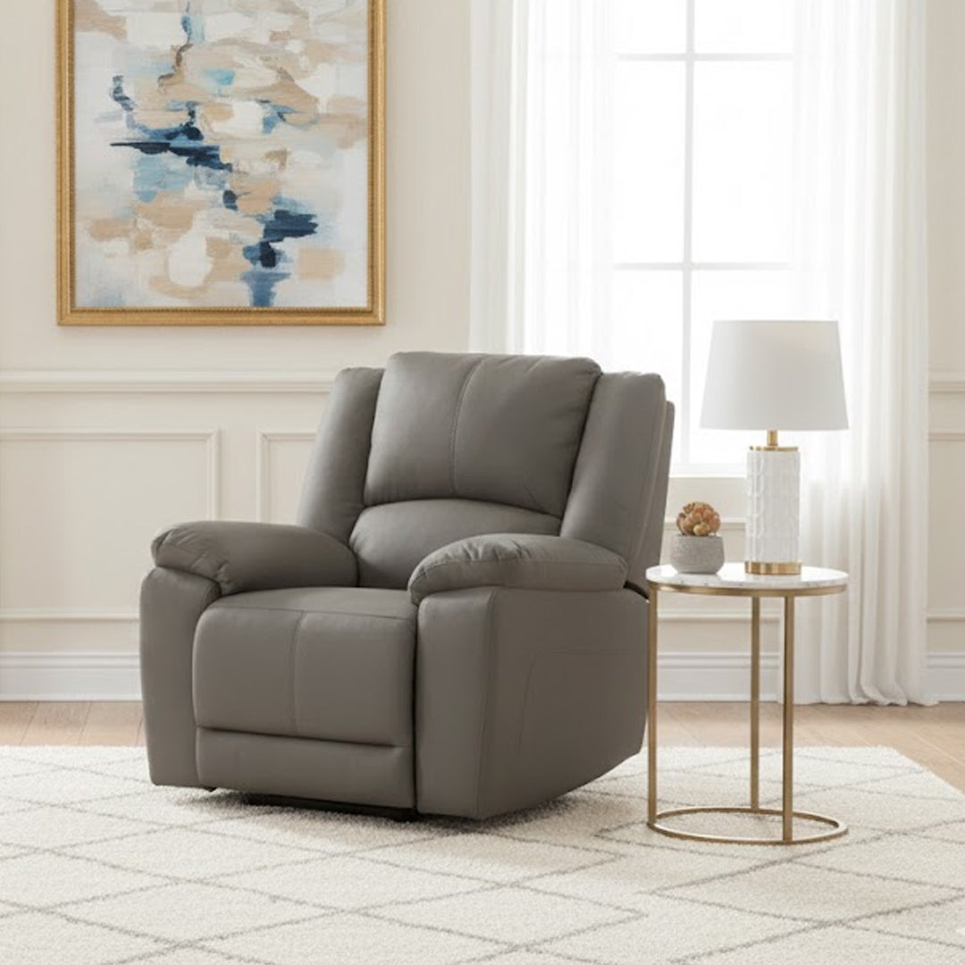 RODDICK FABRIC ELECTRIC RECLINER STEEL