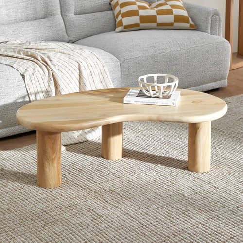 ROWAN CURVED MANGO WOOD COFFEE TABLE
