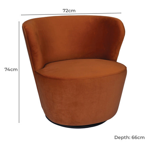 BROOKLYN AND BELLA RAELEY VELVET SWIVEL CHAIR