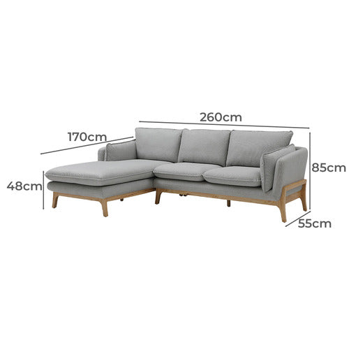 INNOVA STUDIO RALPH 3 SEATER SOFA WITH CHAISE