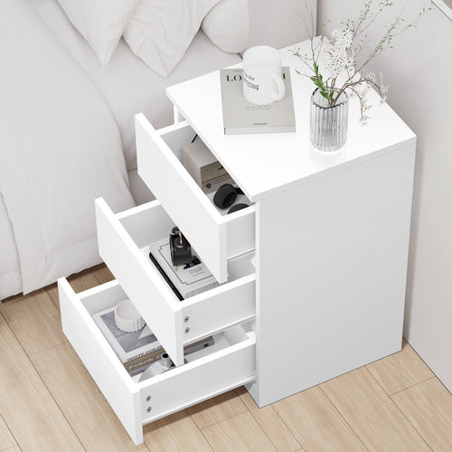 HOXTON ROOM REGAL 3 DRAWER BEDSIDE TABLE