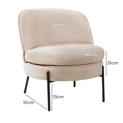 LIVING FUSION RENZO SHERPA ACCENT CHAIR