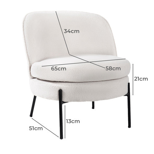 LIVING FUSION RENZO SHERPA ACCENT CHAIR