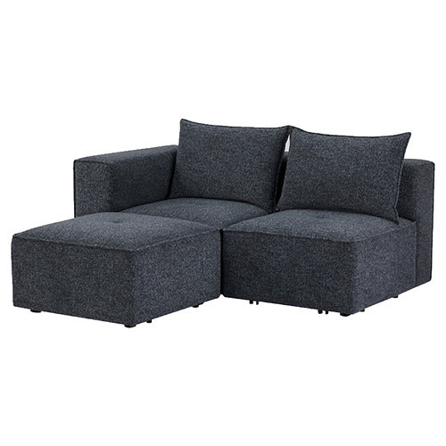 MIKASA FURNITURE RHODES 3 SEATER MODULAR SOFA SET WITH OTTOMAN