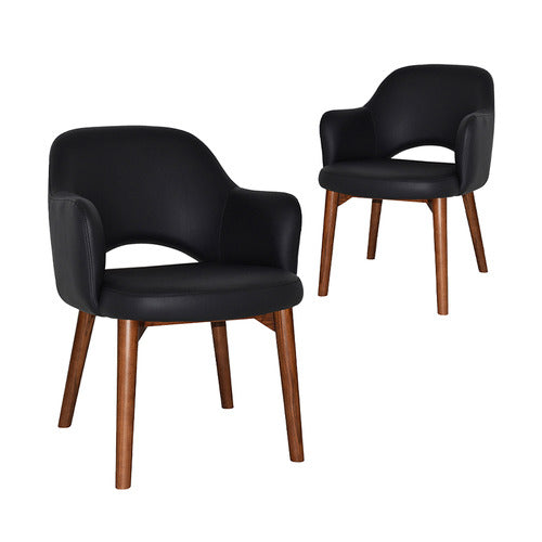 BRIGHT SIDE FURNITURE RICHMOND FAUX LEATHER ARMCHAIRS (SET OF 2)