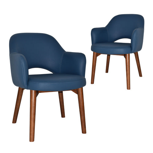BRIGHT SIDE FURNITURE RICHMOND FAUX LEATHER ARMCHAIRS (SET OF 2)