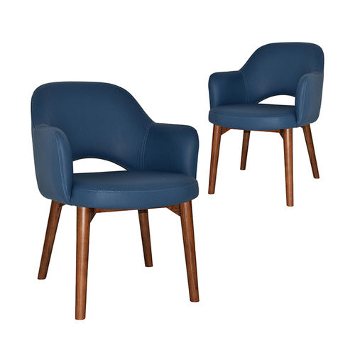 BRIGHT SIDE FURNITURE RICHMOND FAUX LEATHER ARMCHAIRS (SET OF 2)