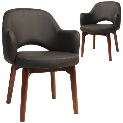 BRIGHT SIDE FURNITURE RICHMOND FAUX LEATHER ARMCHAIRS (SET OF 2)