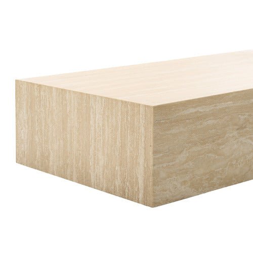 CONTINENTAL DESIGNS RODGER TURKISH TRAVERTINE COFFEE TABLE