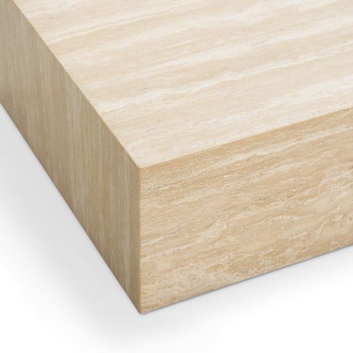 CONTINENTAL DESIGNS RODGER TURKISH TRAVERTINE COFFEE TABLE