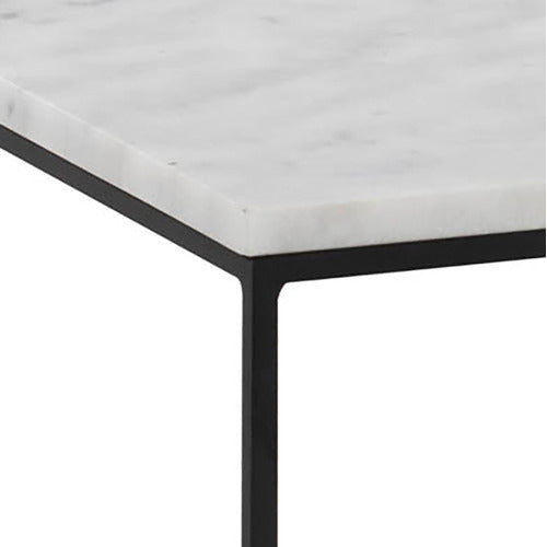INNOVA STUDIO ROLLINS SQUARE MARBLE COFFEE TABLE
