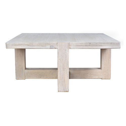 CHARTWELL HOME ROLLINS SQUARE RECYCLED ELM WOOD COFFEE TABLE