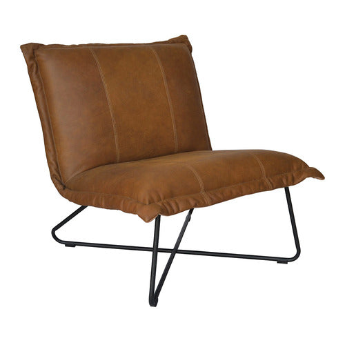 BROOKLYN AND BELLA ROMAN COWHIDE LEATHER CHAIR