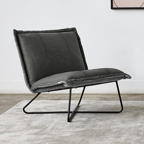 BROOKLYN AND BELLA ROMAN COWHIDE LEATHER CHAIR