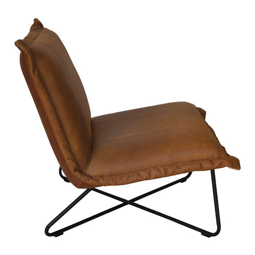 BROOKLYN AND BELLA ROMAN COWHIDE LEATHER CHAIR