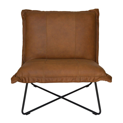 BROOKLYN AND BELLA ROMAN COWHIDE LEATHER CHAIR