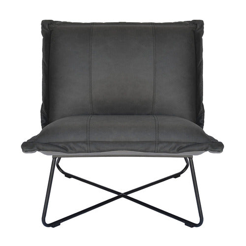 BROOKLYN AND BELLA ROMAN COWHIDE LEATHER CHAIR