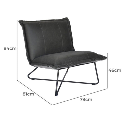 BROOKLYN AND BELLA ROMAN COWHIDE LEATHER CHAIR