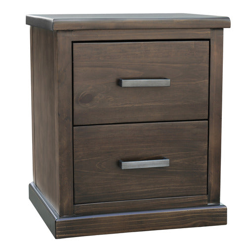 HAWTHORNE HOME ROMERO 2 DRAWER PINE WOOD BEDSIDE TABLE