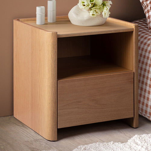 RONAN OAK WOOD BEDSIDE TABLE