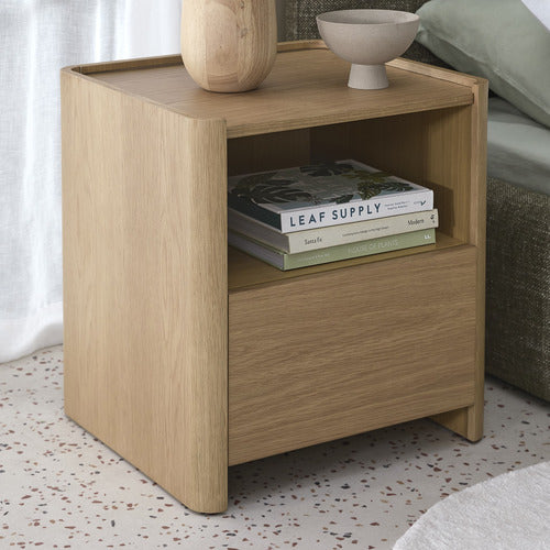 RONAN OAK WOOD BEDSIDE TABLE