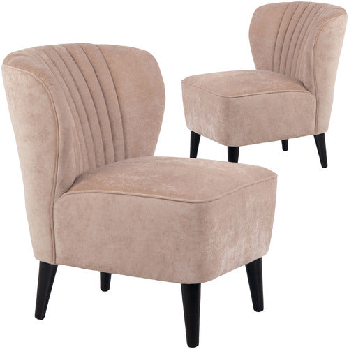 CLASSIC DESIGN LIVING ROSIE CHENILLE ARMCHAIRS (SET OF 2)