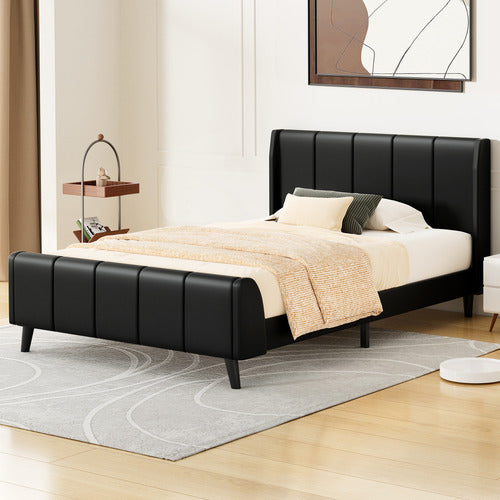 HOXTON ROOM ROSS FAUX LEATHER PLATFORM BED