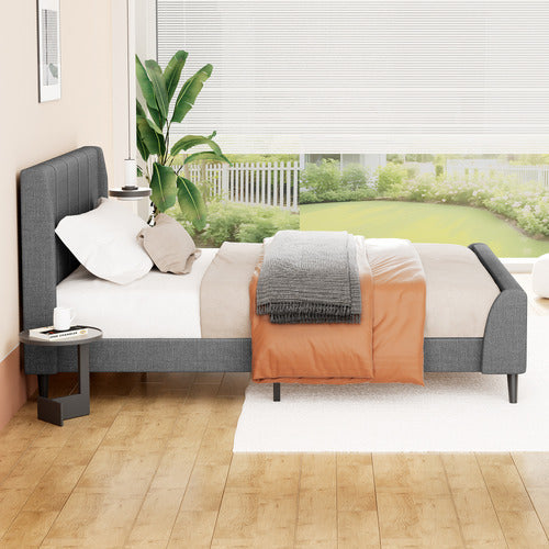 HOXTON ROOM ROSS UPHOLSTERED PLATFORM BED