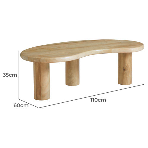 ROWAN CURVED MANGO WOOD COFFEE TABLE