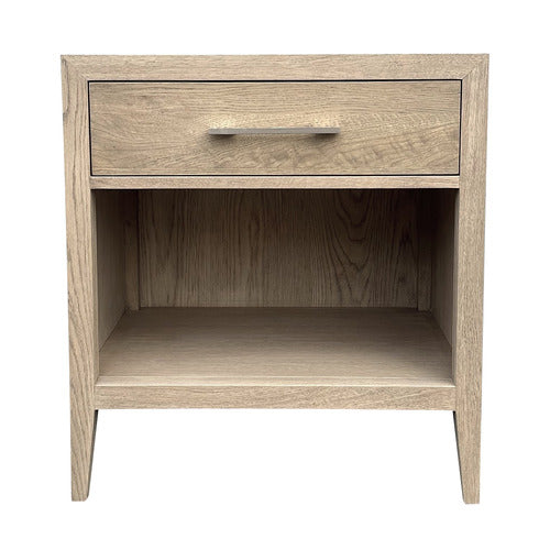 HAMILTON FURNITURE ROWAN OAK WOOD BEDSIDE TABLE