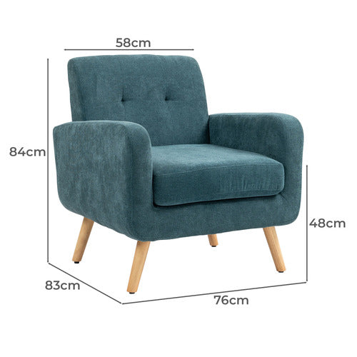 EVIE HOME ROWAN UPHOLSTERED ARMCHAIR