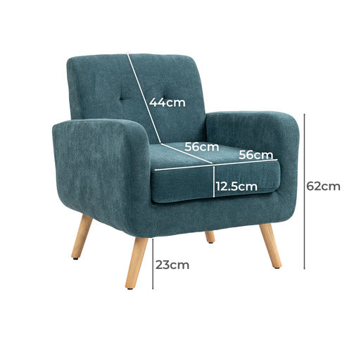 EVIE HOME ROWAN UPHOLSTERED ARMCHAIR