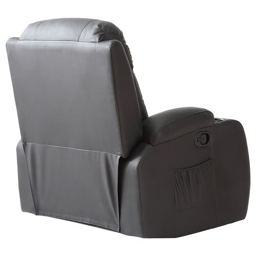 OAKLEIGH HOME RUKWA FAUX LEATHER HEATED MASSAGE RECLINER CHAIR