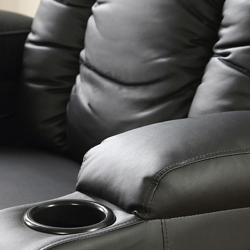 OAKLEIGH HOME RUKWA FAUX LEATHER HEATED MASSAGE RECLINER CHAIR