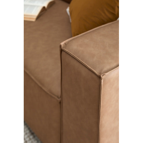 RUSSO 3 SEATER FAUX LEATHER SOFA