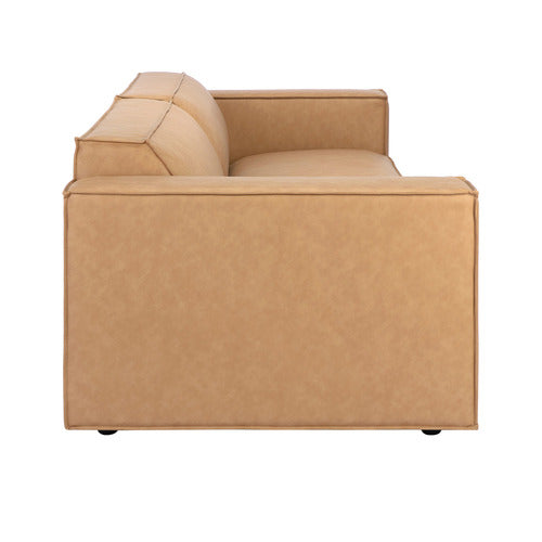 RUSSO 3 SEATER FAUX LEATHER SOFA