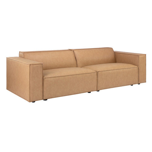 RUSSO 3 SEATER FAUX LEATHER SOFA