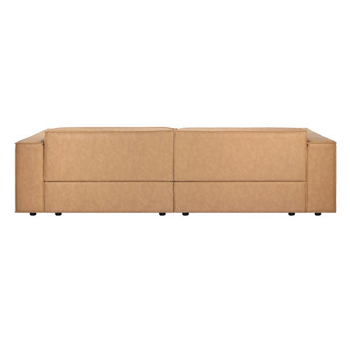 RUSSO 3 SEATER FAUX LEATHER SOFA