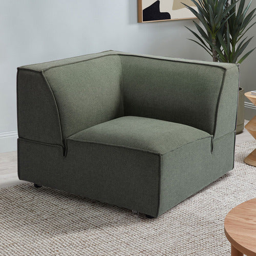 RUSSO UPHOLSTERED CORNER LOUNGE CHAIR