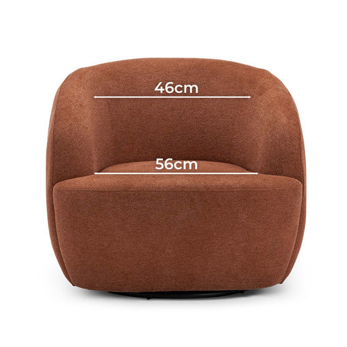 CONTINENTAL DESIGNS RUST ORANGE CUDDLE ARMCHAIR